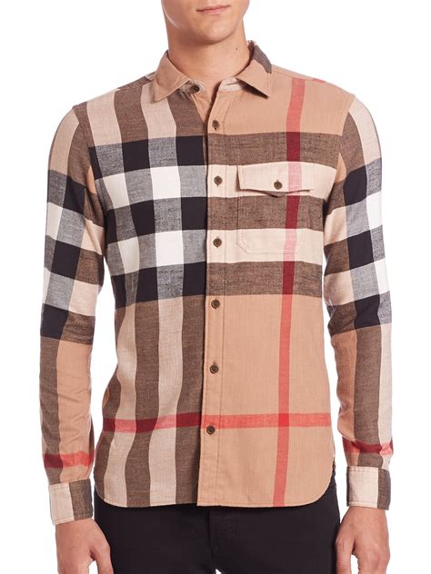 large check burberry shirt|burberry check shirt men's.